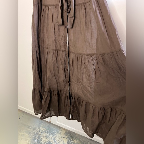 Babette Tiered Tie Waist Midi Dress XS/S - Picture 3 of 12